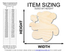 Unfinished Wood Flower Bear Shape | DIY Craft Cutout | up to 46" DIY