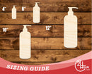 Unfinished Wood Lotion Bottle Shape | DIY Craft Cutout | up to 46" DIY