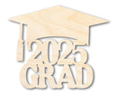 Unfinished Wood 2025 Grad Shape | DIY Craft Cutout | up to 46" DIY