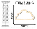 Unfinished Wood Cloud Outline Shape | DIY Craft Cutout | up to 46" DIY
