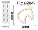 Unfinished Wood Horse Outline Shape | DIY Craft Cutout | up to 46" DIY