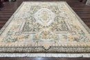 Aubusson Rug 8x10, Very Fine 225 KPSI, Floral, French European Design, Pakistani Carpet