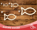Unfinished Wood Fish Outline Shape | DIY Craft Cutout | up to 46" DIY