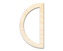 Unfinished Wood Half Circle Outline Shape | DIY Craft Cutout | up to 46" DIY