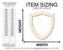 Unfinished Wood Shield Head Outline Shape | DIY Craft Cutout | up to 46" DIY