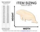 Unfinished Wood Chunky Manatee Shape | DIY Craft Cutout | up to 46" DIY