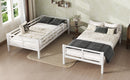 Metal Twin XL over Twin XL Bunk Bed for Teens and Adults,Space-Saving/Noise Reduced/No Box Spring Needed,White