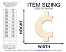 Unfinished Wood Cent Symbol Shape | DIY Craft Cutout | up to 46" DIY