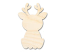 Unfinished Wood Cute Reindeer Shape | DIY Craft Cutout | up to 46" DIY