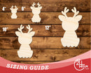 Unfinished Wood Cute Reindeer Shape | DIY Craft Cutout | up to 46" DIY