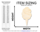 Unfinished Wood Fluffy Cotton Candy Shape | DIY Craft Cutout | up to 46" DIY