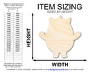 Unfinished Wood Cute Yeti Shape | DIY Craft Cutout | up to 46" DIY