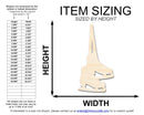 Unfinished Wood Figure Skates Shape | DIY Craft Cutout | up to 46" DIY