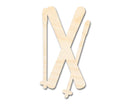 Unfinished Wood Crossed Skis Shape | DIY Craft Cutout | up to 46" DIY