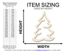 Unfinished Wood Snowy Tree Shape | DIY Craft Cutout | up to 46" DIY