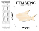 Unfinished Wood Cute Shark Shape | DIY Craft Cutout | up to 46" DIY