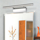 DecorBites™ Stainless Steel Vanity Lamp: Minimalist Nickel LED Wall Light with Pivot Joint