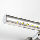 DecorBites™ Stainless Steel Vanity Lamp: Minimalist Nickel LED Wall Light with Pivot Joint
