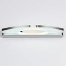 DecorBites™ Modern Style Chrome Arc Vanity Light with Stainless Steel LED Wall Sconce and Acrylic Diffuser