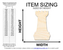 Unfinished Wood Chess Rook Shape | DIY Craft Cutout | up to 46" DIY