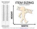Unfinished Wood Ladder Worker Shape | DIY Craft Cutout | up to 46" DIY