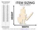 Unfinished Wood Cute Knight Shape | DIY Craft Cutout | up to 46" DIY