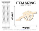 Unfinished Wood War Cannon Shape | DIY Craft Cutout | up to 46" DIY