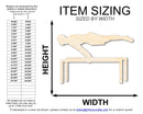Unfinished Wood Gymnast Parallel Beam Shape | DIY Craft Cutout | up to 46" DIY