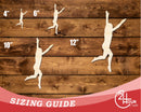 Unfinished Wood Gymnast Roundoff Shape | DIY Craft Cutout | up to 46" DIY
