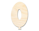 Unfinished Wood Balloon Number 0 Shape | DIY Craft Cutout | up to 46" DIY