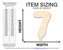 Unfinished Wood Balloon Number 7 Shape | DIY Craft Cutout | up to 46" DIY
