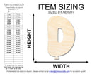 Unfinished Wood Balloon Letter D Shape | DIY Craft Cutout | up to 46" DIY