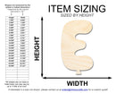 Unfinished Wood Balloon Letter E Shape | DIY Craft Cutout | up to 46" DIY
