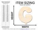 Unfinished Wood Balloon Letter G Shape | DIY Craft Cutout | up to 46" DIY