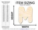 Unfinished Wood Balloon Letter M Shape | DIY Craft Cutout | up to 46" DIY