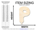 Unfinished Wood Balloon Letter P Shape | DIY Craft Cutout | up to 46" DIY