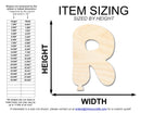 Unfinished Wood Balloon Letter R Shape | DIY Craft Cutout | up to 46" DIY