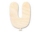 Unfinished Wood Balloon Letter U Shape | DIY Craft Cutout | up to 46" DIY