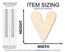 Unfinished Wood Balloon Letter V Shape | DIY Craft Cutout | up to 46" DIY