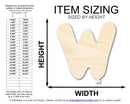 Unfinished Wood Balloon Letter W Shape | DIY Craft Cutout | up to 46" DIY