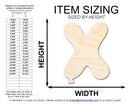 Unfinished Wood Balloon Letter X Shape | DIY Craft Cutout | up to 46" DIY