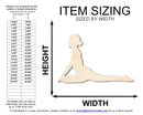 Unfinished Wood Yoga Pigeon Pose Shape | DIY Craft Cutout | up to 46" DIY