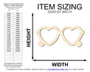 Unfinished Wood Heart Sunglasses Shape | DIY Craft Cutout | up to 46" DIY