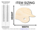 Unfinished Wood Baseball Helmet Shape | DIY Craft Cutout | up to 46" DIY
