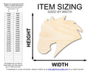 Unfinished Wood Mustang Mascot Shape | DIY Craft Cutout | up to 46" DIY