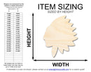 Unfinished Wood Native American Mascot Shape | DIY Craft Cutout | up to 46" DIY