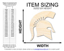 Unfinished Wood Spartan Mascot Shape | DIY Craft Cutout | up to 46" DIY