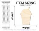 Unfinished Wood Slushie Drink Shape | DIY Craft Cutout | up to 46" DIY