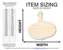 Unfinished Wood Garlic Shape | DIY Craft Cutout | up to 46" DIY