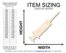 Unfinished Wood Syringe Shape | DIY Craft Cutout | up to 46" DIY